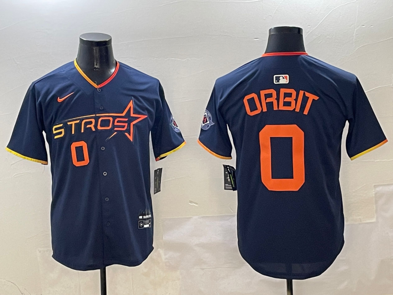 Men's Houston Astros Orbit #0 Navy 2025 City Connect Limited Jersey